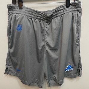 Nike Gray Detroit Lions NFL Field Apparel Dri-Fit Shorts